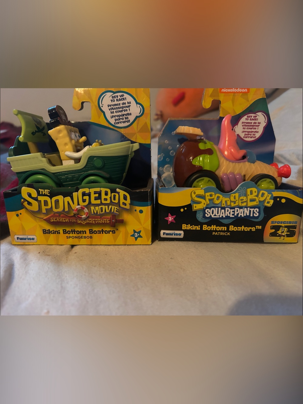 SpongeBob Squarepants Bikini Bottom car Set - Yellow, Green & Pink